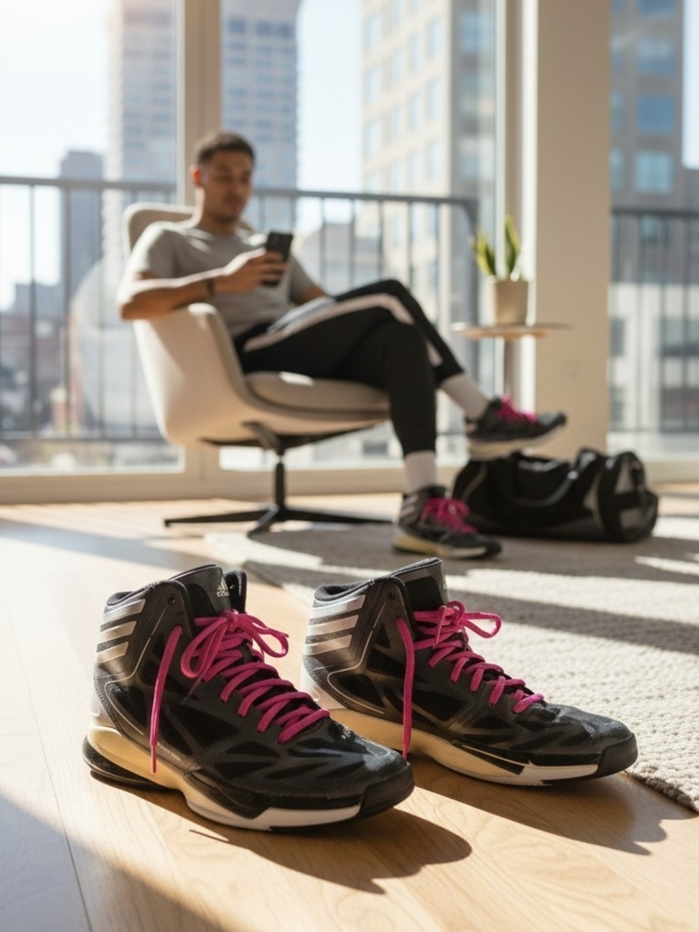 adidas Adizero Men's Baseball Shoes Black/Gray/White/Pink US 10.5 D